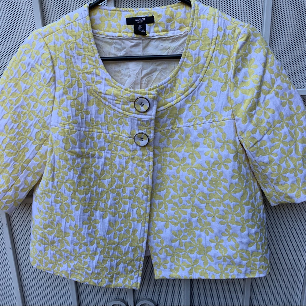 Talbots Yellow Floral Jacket